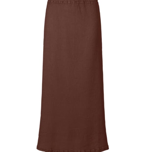 이세이미야케 HaaT 쿄 치지미 스커트 브라운 (해칭 나수브라운 스타일)