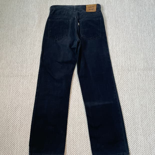 리바이스 재팬 피치드 코튼 네이비 팬츠 