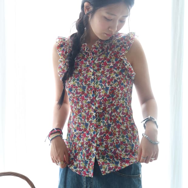 [Hysteric Glamour] Fuckbear Frill Blouse