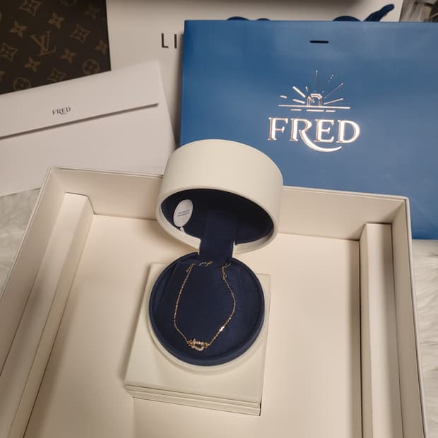 프레드 포스텐 옐로골드 다이아 목걸이