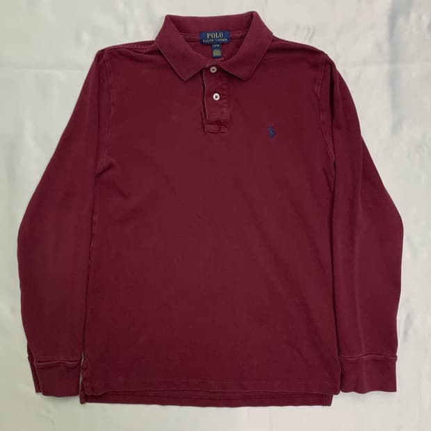 폴로 랄프로렌 버건디 롱슬리브