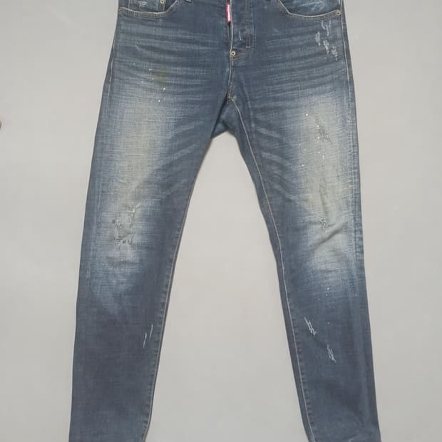 [32] 디스퀘어드2 녹워싱 셀비지 슬림진 청바지