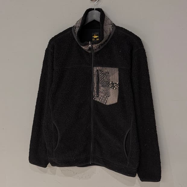 JPN 오리엔탈 블랙 플리스 자켓 