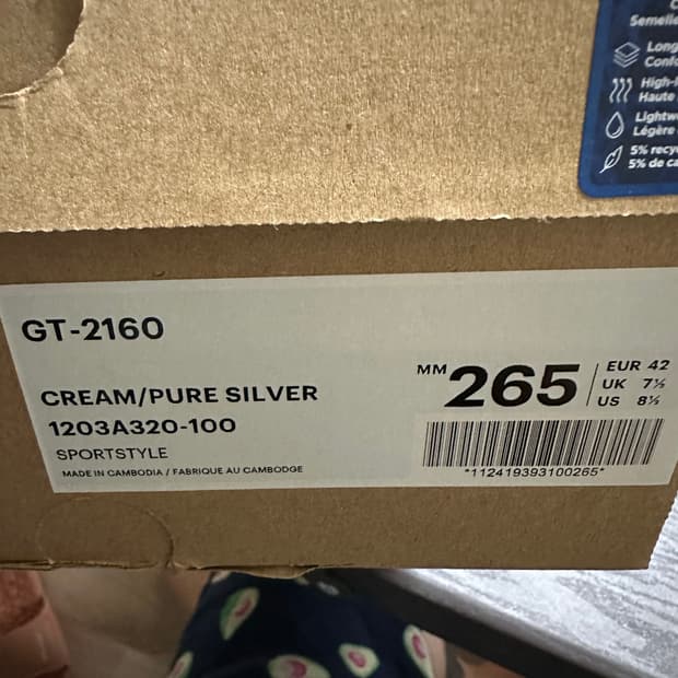 [265] 아식스 gt 2160 실버골드