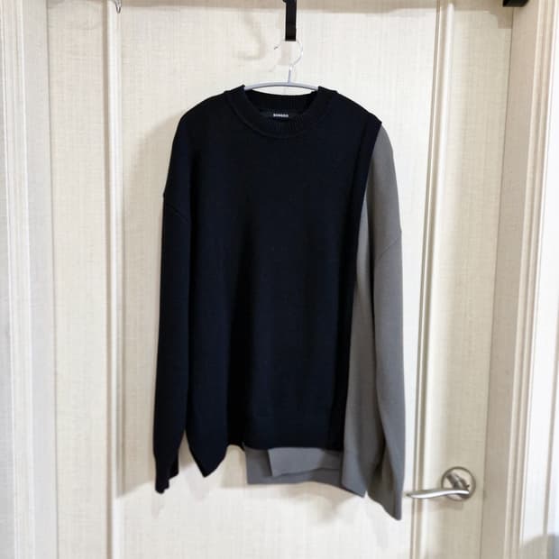 송지오 컬렉션 반반 니트 블랙 46