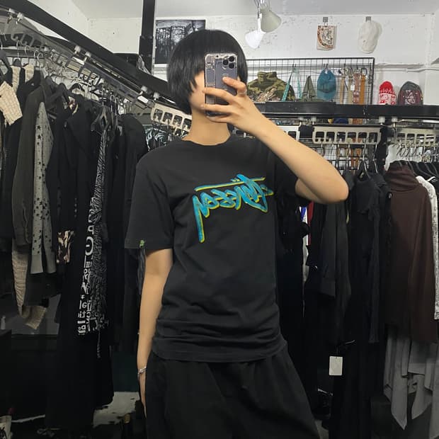 Stussy 베이직 로고 프린팅 반팔티셔츠
