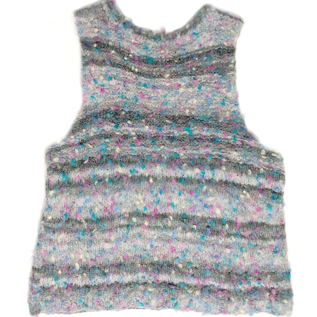 Vintage 그레이 비비드 베스트 