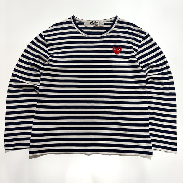 꼼데가르송 스트라이프 보더티