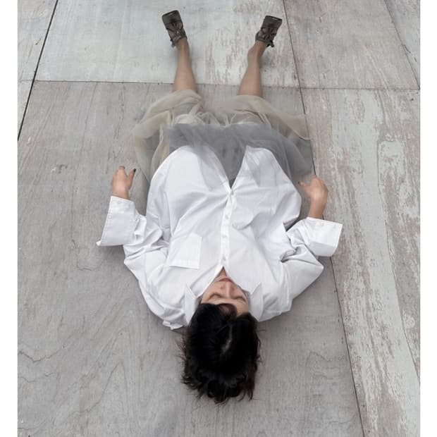 애옹쓰 스트라이프 헤비 빅 셔츠