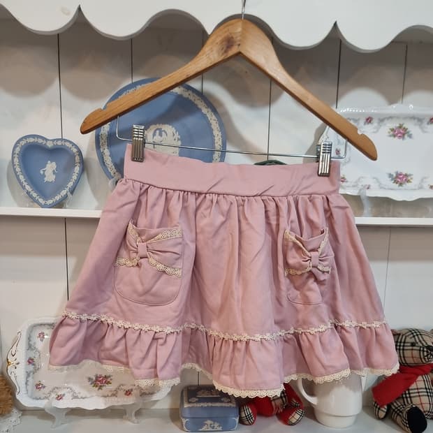 디어리 딸기우유 로즈핑크 프릴치마