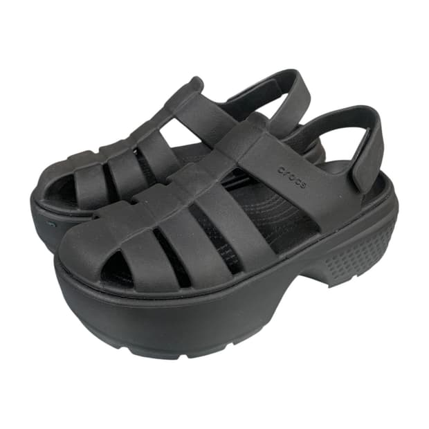 크록스 스톰프 피셔맨 샌들 블랙 Mt5(240)