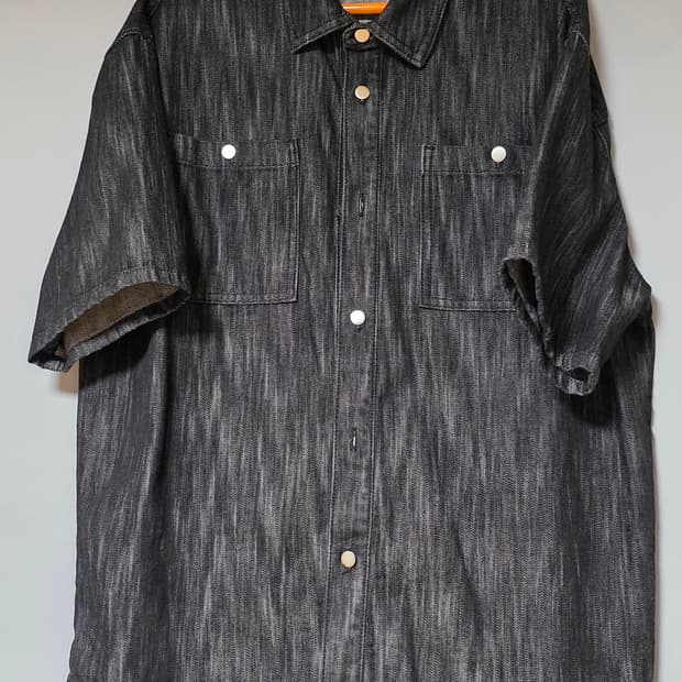 [톤즈] 데님 반팔 셔츠