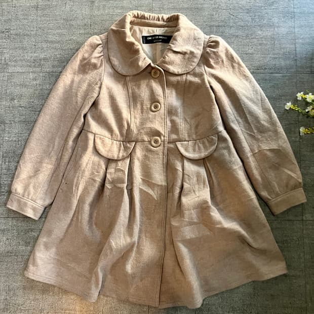 일본빈티지 Niceclaup 하구미모리걸 라떼갸루 라운드코트자켓