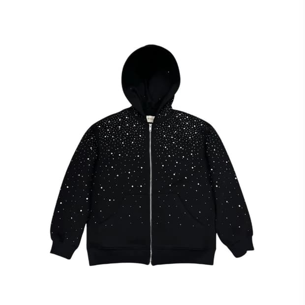 VYBES Rhinestone Galaxy Zip Up 바이브갤럭시집업