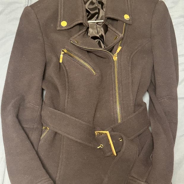 I.N.C 벨티드 블랙 라이더 자켓 금장 빈티지 y2k 펑크