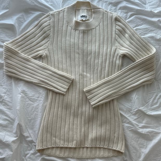 MM6 메종 마르지엘라 니트 아이보리