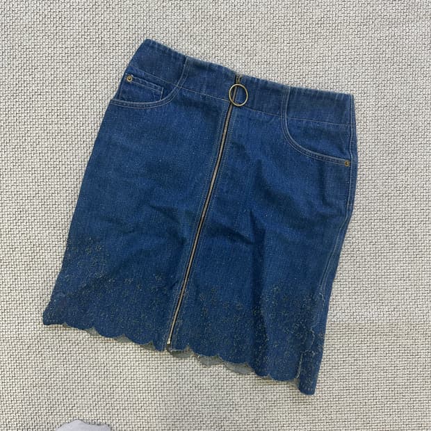42 시슬리 데님 미니 스커트 0407D