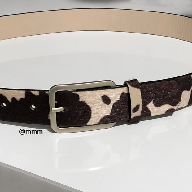카우헤어 레오파드 송치털 벨트🐄
