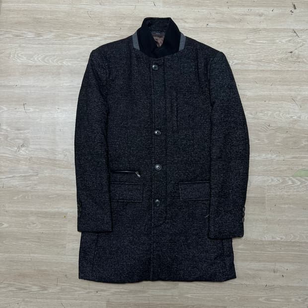 지이크 X 파렌하이트 헤링본 배색 코트패딩 [다크그레이] L/100