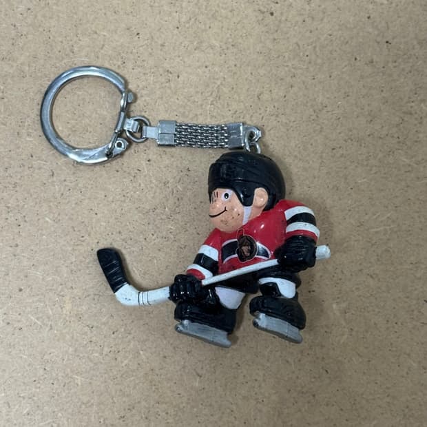 빈티지 하키 키체인