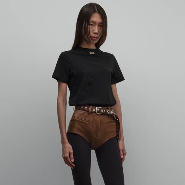 [S,M,L]커미션 25fw Reversed 베이비 티셔츠/블랙