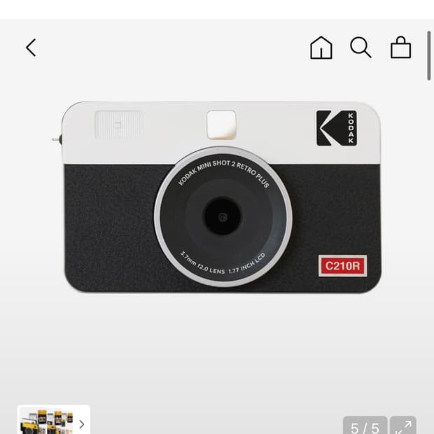 코닥 미니샷2 레트로 C210R 화이트 즉석카메라