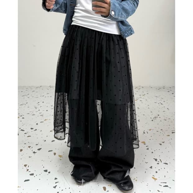 빈티지 도트 스커트