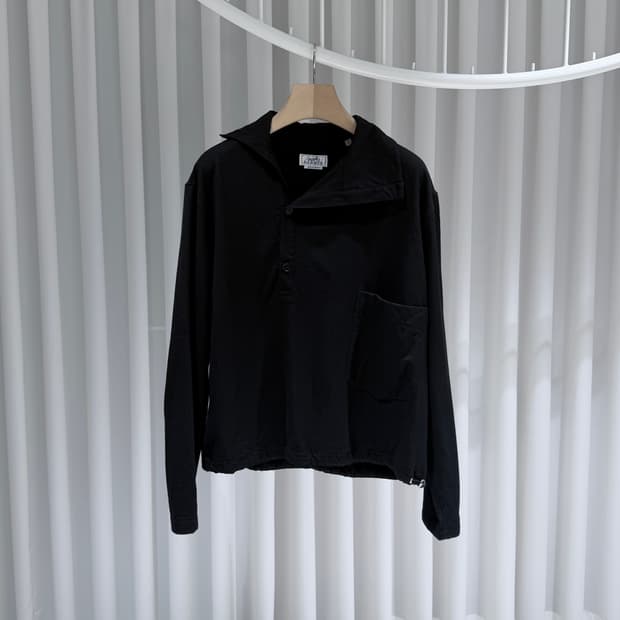 (A+/39(16.5)) / 에르메스 울 4버튼 카라 박시 폴로 셔츠