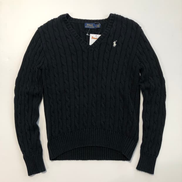 폴로 꽈배기 니트