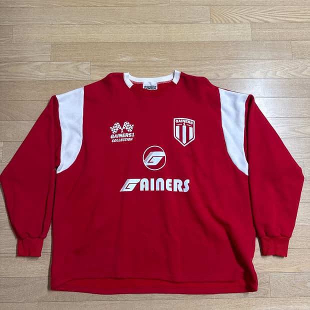 게이너 y2k 바시티 로고 블록코어 맨투맨