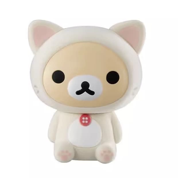 코리락쿠마 네코 고양이 캡캬라 플로키 가챠 조립 피규어