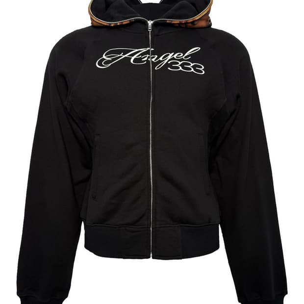 Lettering Angel Face Zip-Up Hoodie 후드집업