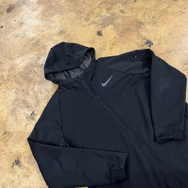 [정품/XL] 나이키 블랙 후드 집업 트레이닝 자켓 b18