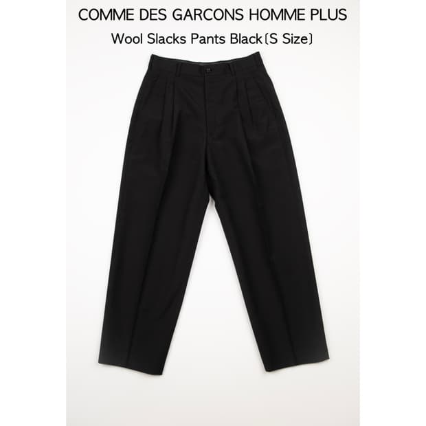 COMME DES GARCONS HOMME PLUS 울 슬랙스 팬츠 블랙