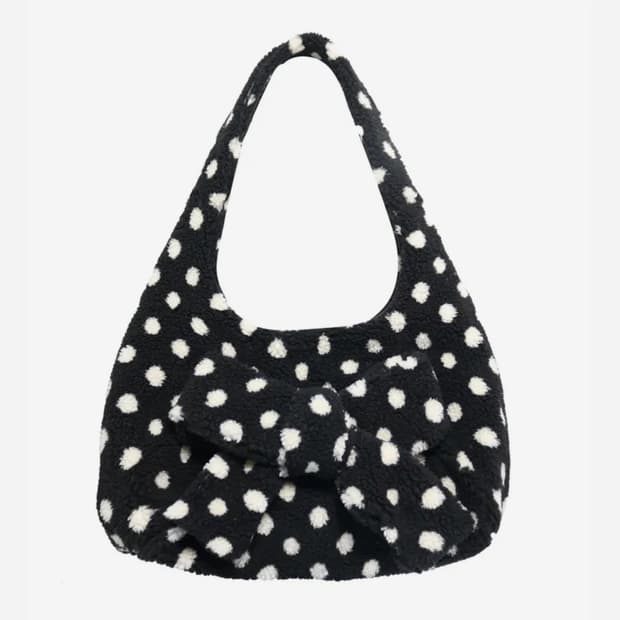 시오 도트 플러피 숄더 백