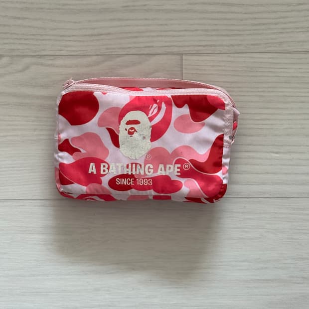 BAPE 핑크 카모 패커블 토트백 휴대용
