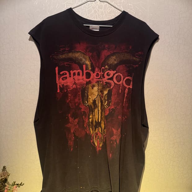 HANES Lamb of God 오사카 내한기념 슬리브리스 XL