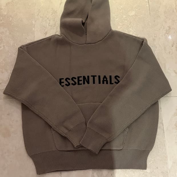 [M]에센셜 니트 후드 토프