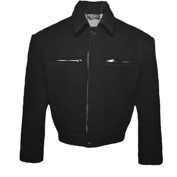 아워글래스 파워숄더 크롭 울 자켓