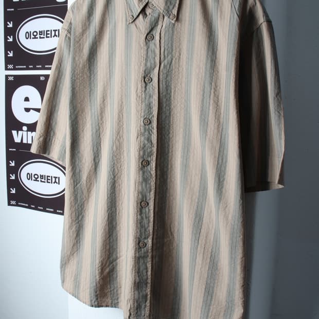 (L-XL) 유니클로 반팔 카라 티셔츠 셔츠 남방 U라인-H36878
