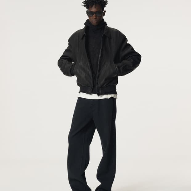 렉토 벤 크링클 레더 자켓