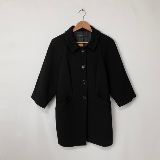 질스튜어트 블랙 하프 코트 여성 빈티지 자켓 모리걸 M