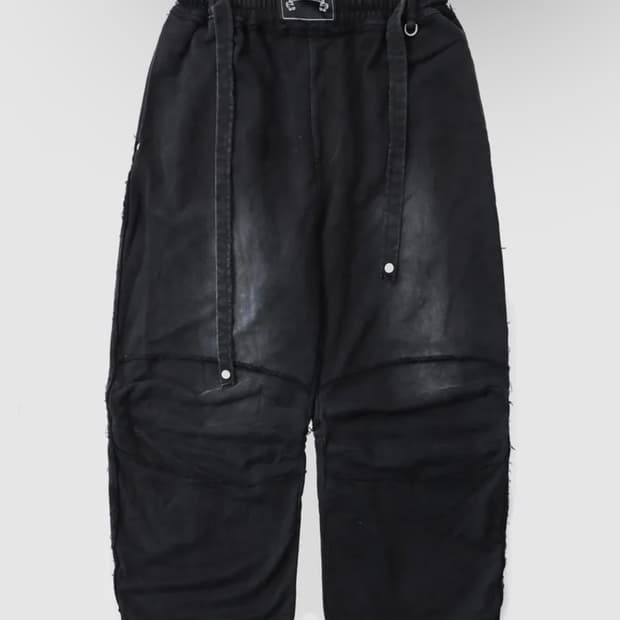 배드블러드 로 엣지 컨벡스 조거 [워시드블랙]