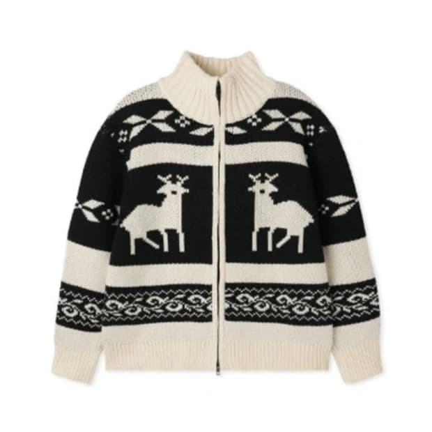 새상품) 고퀄 짜임 노르딕 니트집업 [남녀공용]