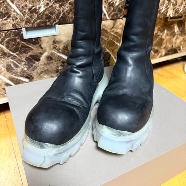 [44]릭오웬스 보조 트랙터 부츠 클리어솔