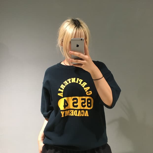 Champion reverse weave lettering top