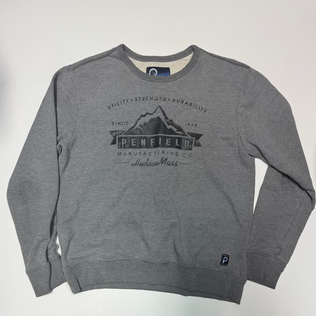펜필드 Penfield 빅 로고 빈티지 그레이 맨투맨