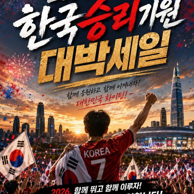 2026 월드컵 한국 승리 기원 대박세일