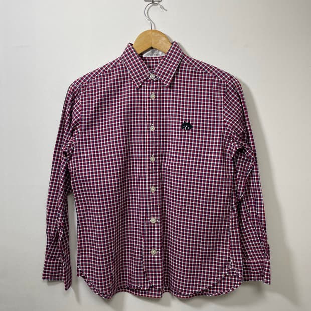 네넷NeNet 로고 체크 셔츠 M - S64