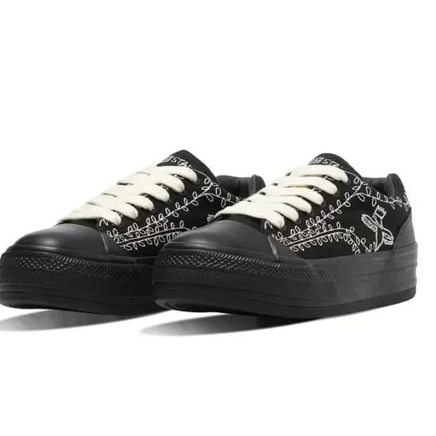 컨버스 올스타 보더스타 OX 신야코즈카 블랙 로우 1SE876